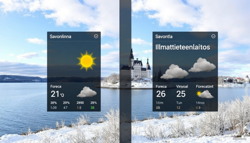 10 vrk sää Savonlinna – Foreca ja Ilmatieteenlaitos vertailussa