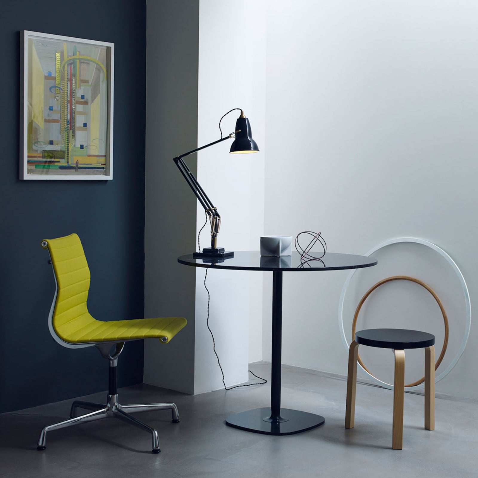 Anglepoise Original 1227 Brass Työpöytävalaisin Jet Black