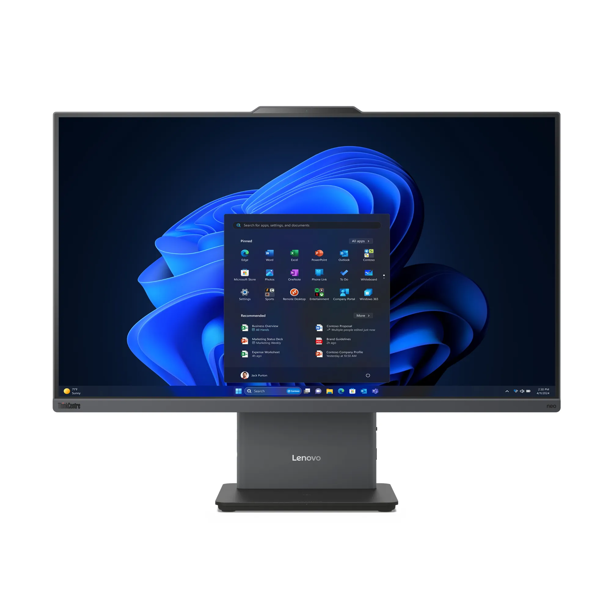Lenovo ThinkCentre Neo 50a Gen 5 27" Core 7 240H, 16 Gt, 512 Gt, Win 11 Pro All-in-one -pöytäkone, luna gray