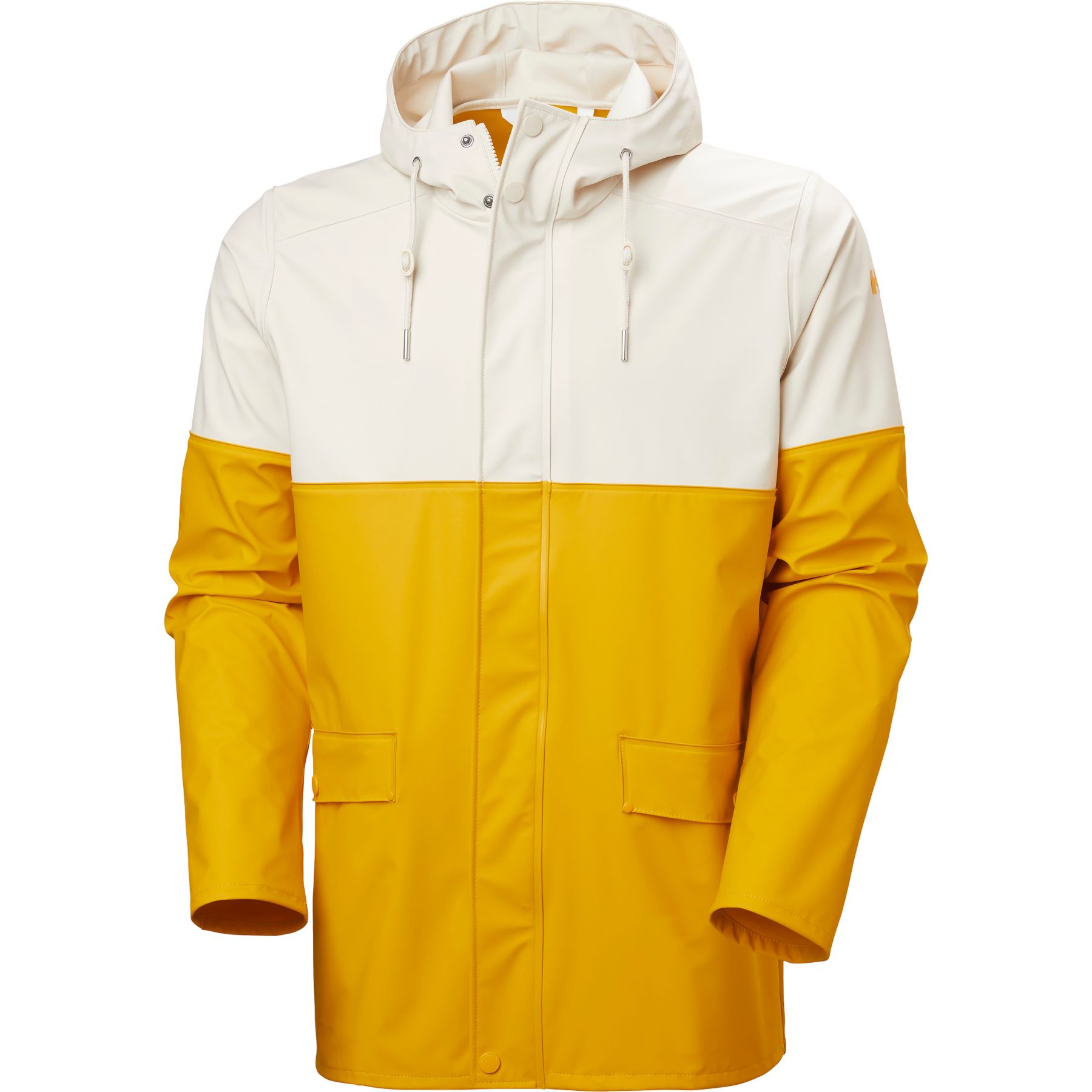 Helly Hansen Moss Block, sadetakki, miesten, keltainen/valkoinen